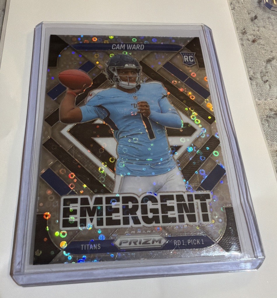 2025 Panini Prizm Cam Ward #2 Emergent Disco Rookie Tennessee Titans RC