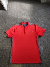 MENS NIKE GOLF SHORT SLEEVE DRI FIT 1/4 SNAP POLO GOLF SHIRT SIZE LARGE