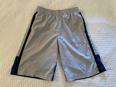 gap fit teen boys xxl active shorts, 2 tone gray and navy