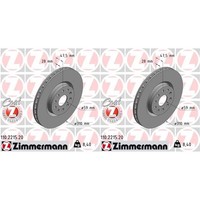 2X Zimmermann Bremsscheiben 310Mm InnenbelÜFtet Vorne Passend FüR Alfa Romeo 166