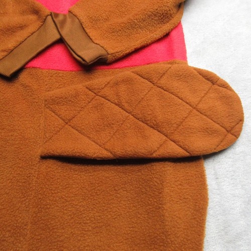 Bucees Beaver Pajamas Red Youth M/L One Piece Hood Full Zip Outfit Cosplay Soft - Picture 9 of 14