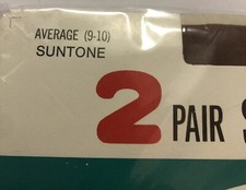 VINTAGE Garter Stockings Kmart Stretch NYLON SIZE 9- 10 Average Color Suntone