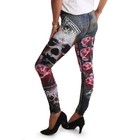 YAKUZA - High Waist Leggings LEB 19153 "Roses" multicolored (bunt)