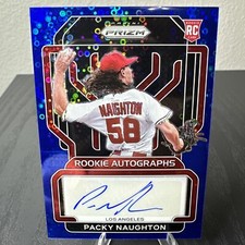 2022 Panini Prizm Blue Donut Circle 41/50 Packy Naughton #RA-PN Rookie Auto RC