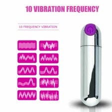 New Clitoriss Stimulating Mini Bullet Vibration Massager 10 Modes Female Bullet
