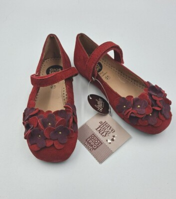 Rote Lederschuhe Mädchen von GIOSEPPO mit Blumen EU 24-29