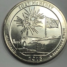 2013 S - Fort McHenry National Park ATB Quarter Dollar Coin