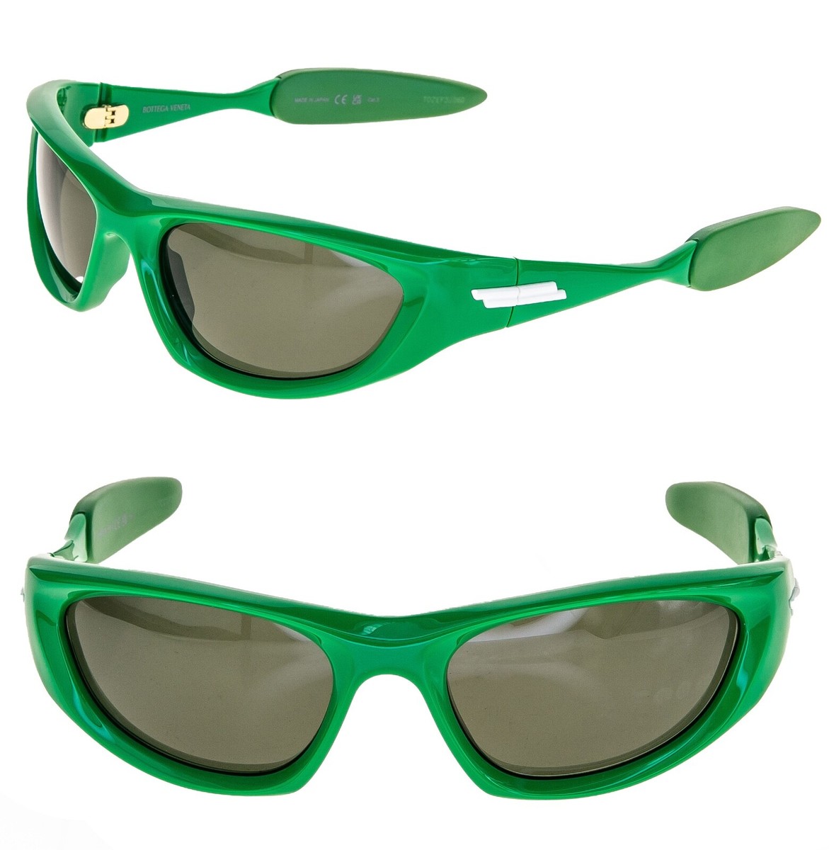 BOTTEGA VENETA MITRE BV1184S Green Unisex Sport Rubber Wrap