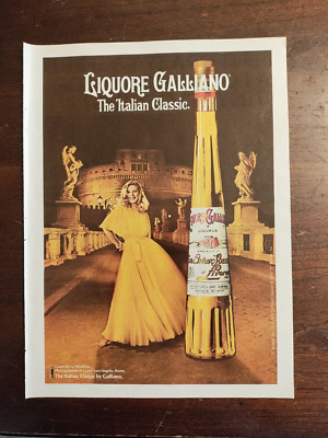Liquore Galliano Vintage Magzine AD Castel Sant Angelo La Mendola Gown