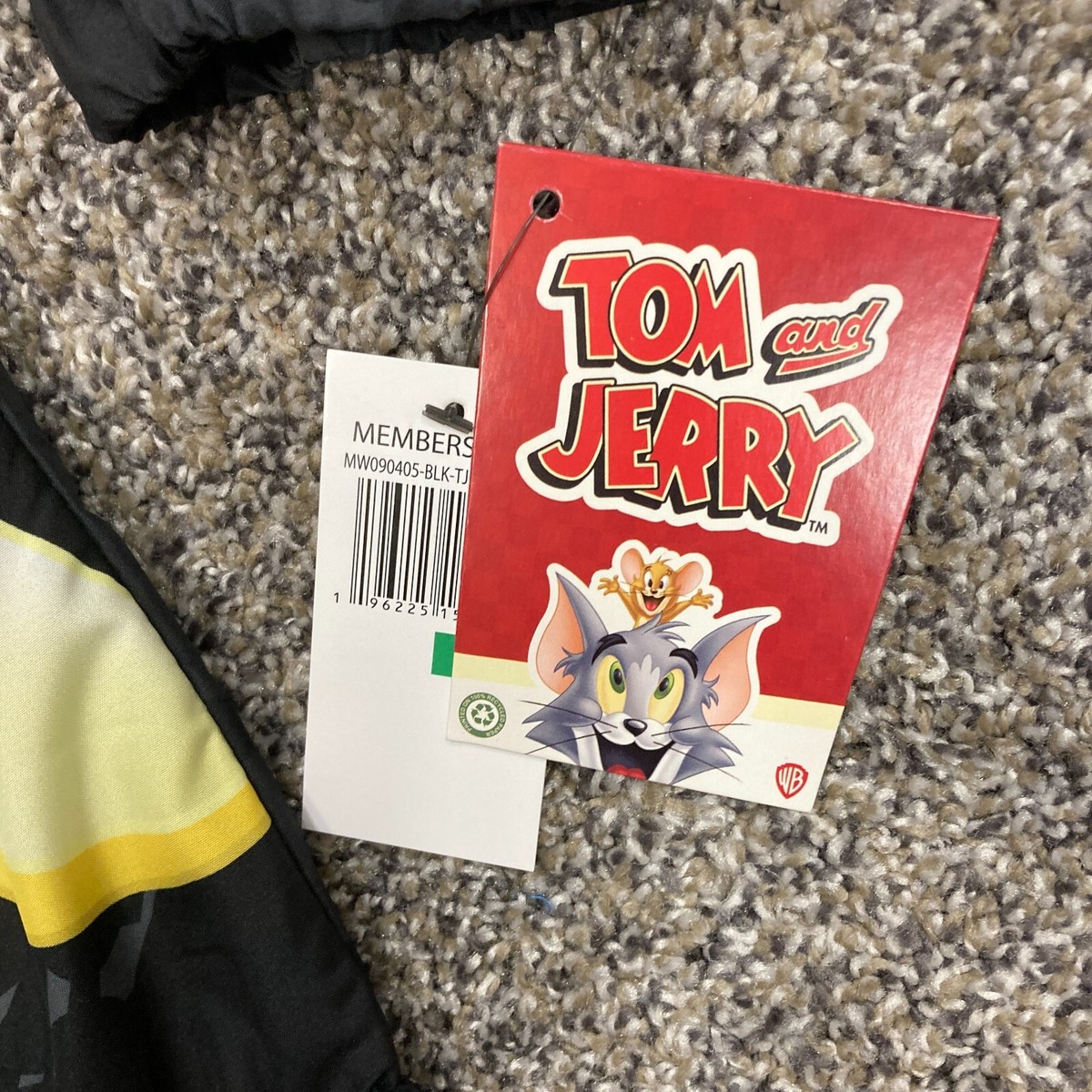 TOM AND JERRY WINDBREAKER JACKET Front&Back BIG LOGO Members Only 90s Retro  Vtg