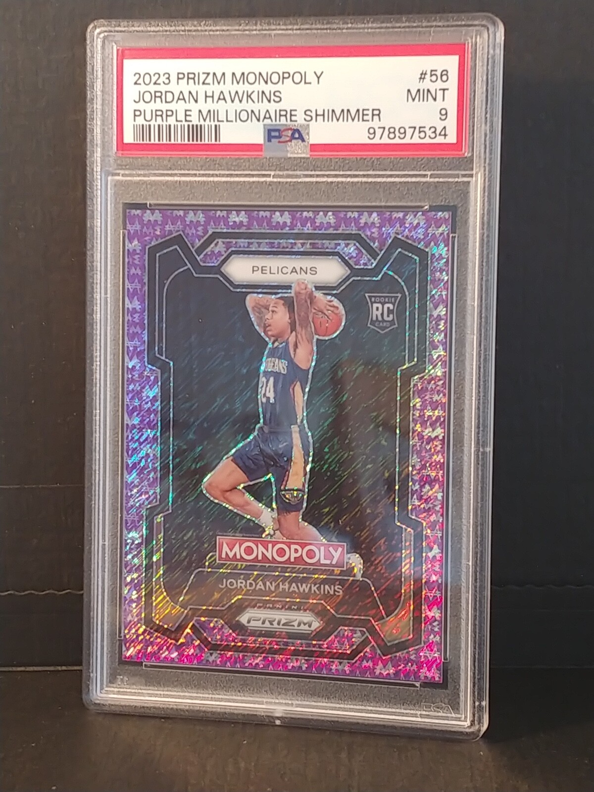 2023 Prizm Monopoly Jordan Hawkins (RC) Purple Millionaire Shimmer /50 MINT!