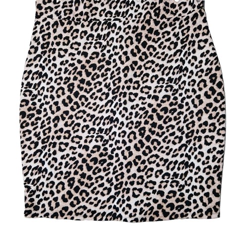 Anthology Dress UK 28 Bodycon Leopard Print Plus Size Square Neck Lined 1/4 Zip - Picture 7 of 12