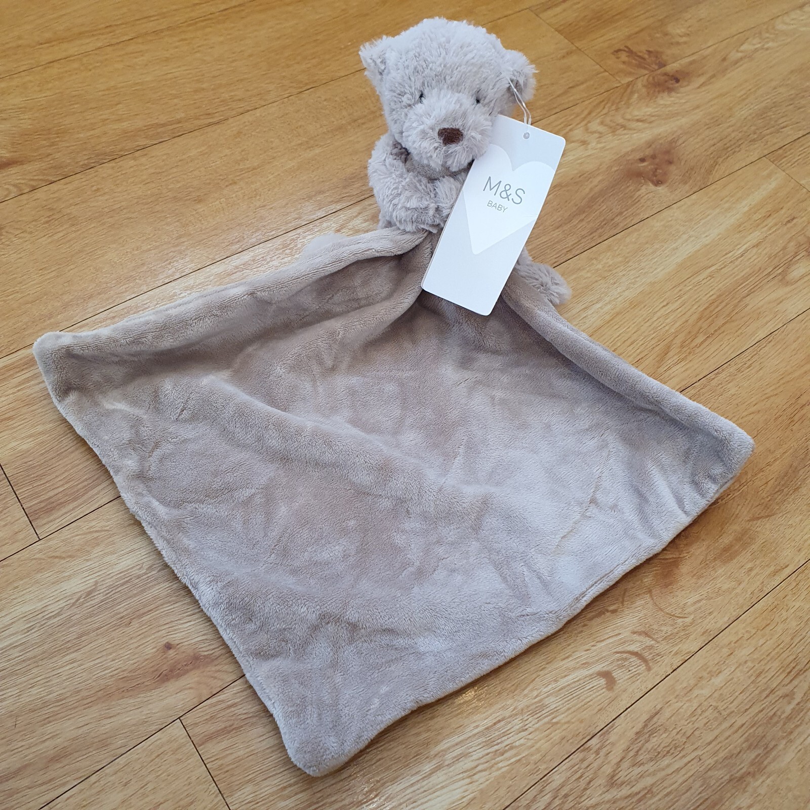 08501929 Marks And Spencer Brown Teddy Bear Comforter Soother Blankie Blanket