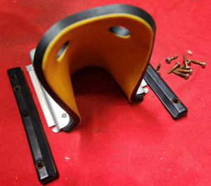 Water Ski  BINDING PARTS Rear HEEL BLACK/yellow NOT COMPLETE 4 PARTS   5W6