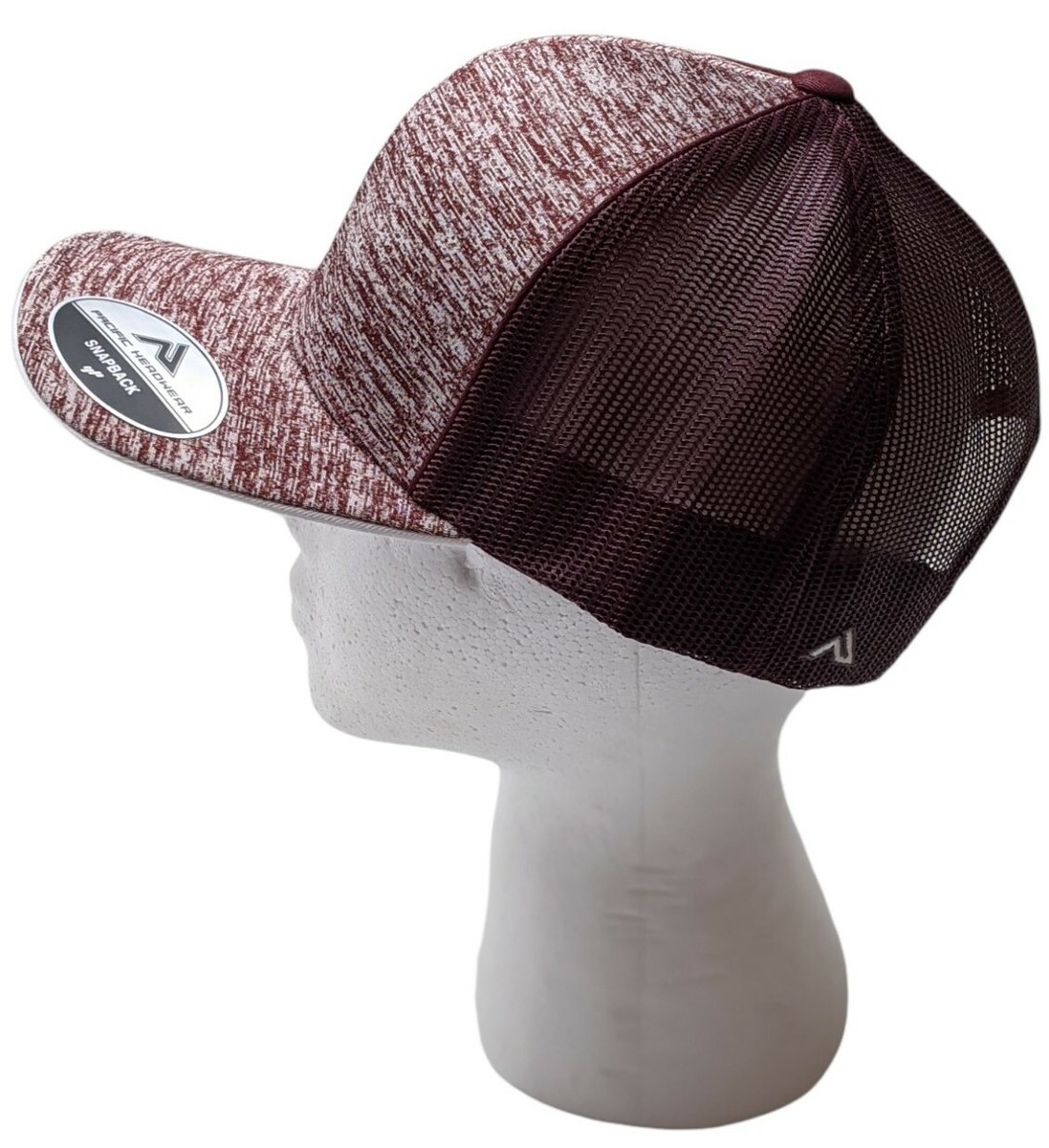 Pacific Headwear Burgandy Trucker MidProfile Pro-Model Curved Snapback Cap  Hat