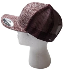 Pacific Headwear Burgandy Trucker MidProfile Pro-Model Curved Snapback Cap Hat