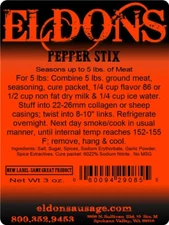 Eldon's Pepper Snack Stick Seasoning - 3 Sizes to Choose From