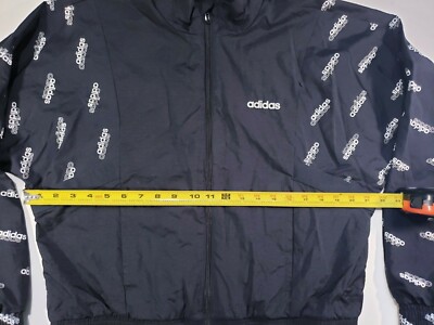 Adidas Favorites Nylon Track Jacket Womens S Logo Print