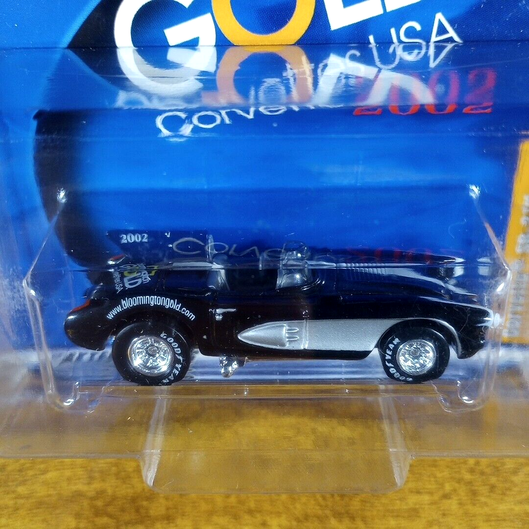 Hot Wheels Bloomington USA Gold Corvette SR-2 Black Real Riders
