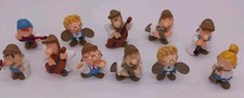 Tetley Tea Folk Figure Set Bundle Lot x11, 1995 Lyons, Vintage, PVC Music Band