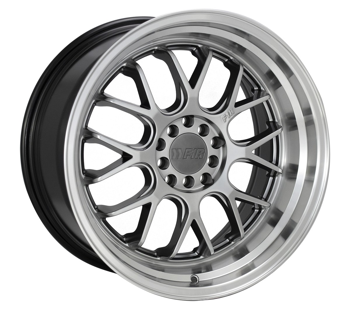 18x8.5 F1R F21 5x100,5x114.3 +38 Hyper Black Wheels (Set of 4) | eBay