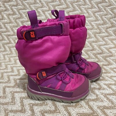 Stride Rite Made Play Insulated Winter Sneaker Boot Pink Purple Baby Size 