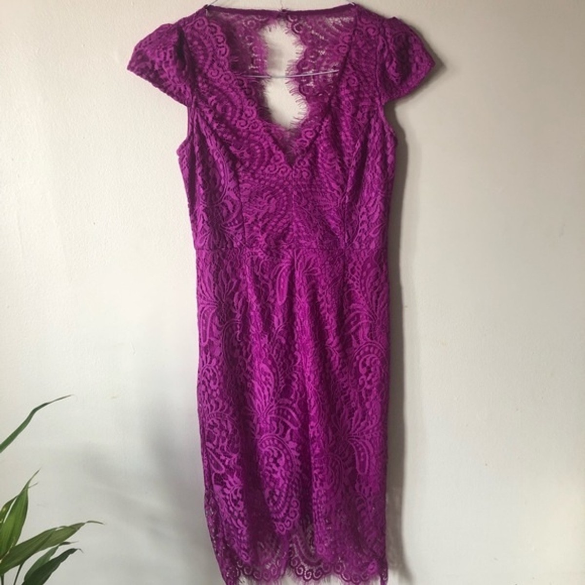 L' Atiste by Amy Purple Lace Dress High-Low Small | eBay