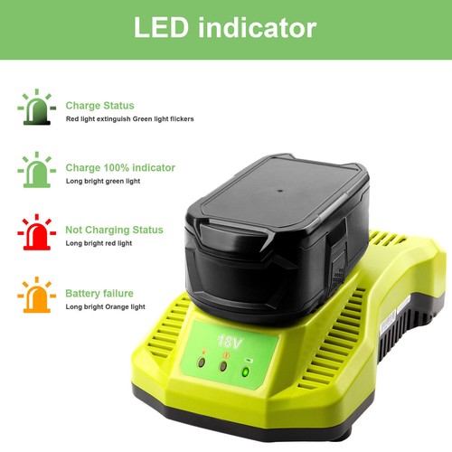 Fast Charger For Ryobi one Plus P108 Li-ion Battery P117 P107 P104 12V/18V UK - Picture 5 of 13