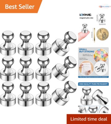 Stylish 12-Pack Heavy Duty Magnets for Refrigerator & Classroom Organization