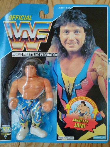 Hasbro WWF WWE Marty Jannetty 1994 figure Blue car...