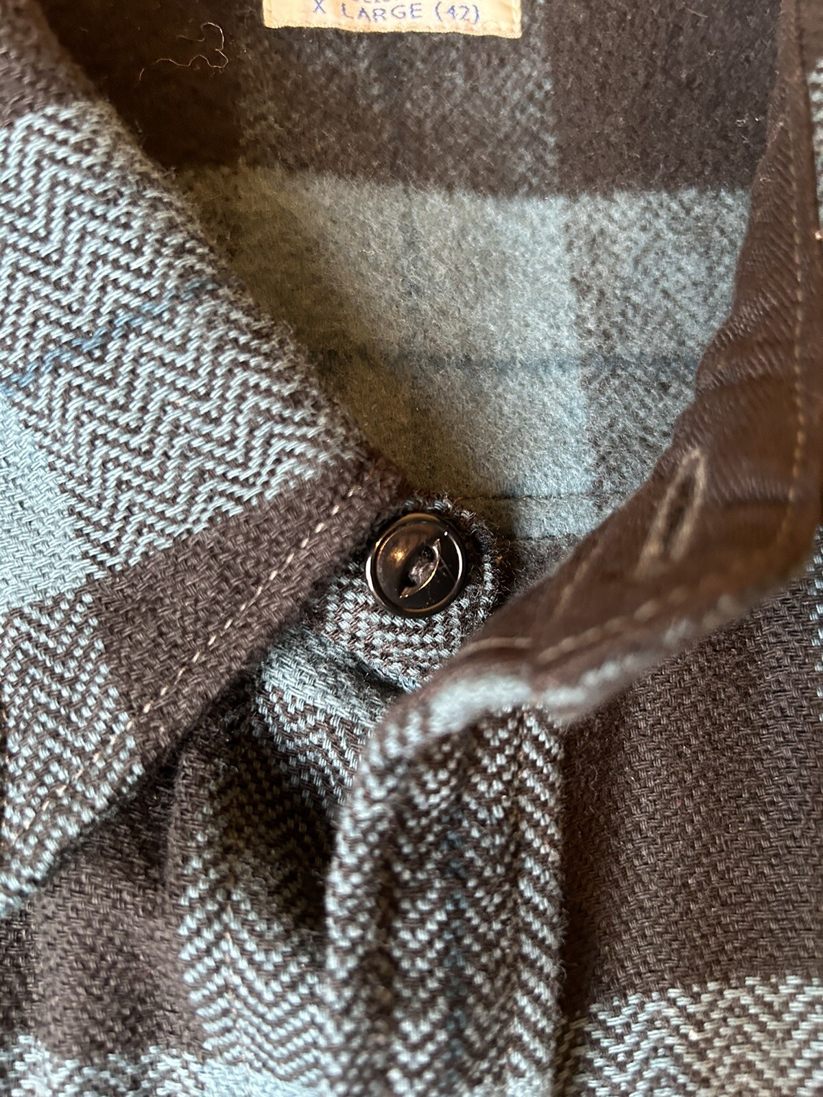 The Flat Head Flannel work Shirt turquoise/black, 42 Japan Made, Iron Heart eBay