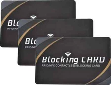 3 RFID Blocking Card|NFC Contactless Cards Protection|Fuss-free Protection for E