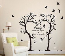 Family Love Tree Sticker Wall Art Sticker DIY Home Decor Wall Decal HIGH QUALITY