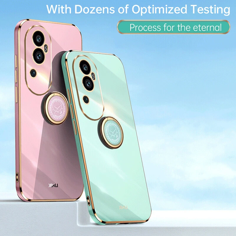 Soft Plating Ring Holder Case For Oppo Reno10 12 11 9 8T 8 Pro+ Slim Stand Cover - Image 4 of 4