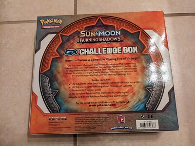 Pokémon Sun and Moon Burning Shadows GX Challenge Boxe for
