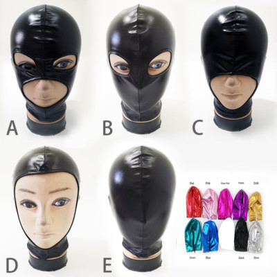 Slave Game Constraint Hood Full Head Cover Face Mask Headgear Harness Rolaplay