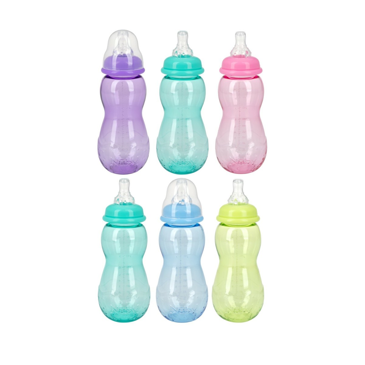 Nuby 3-Pack Non-Drip Baby Bottles Anti-Colic Silicone Nipple BPA Free  0+