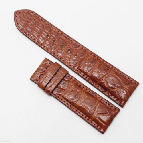 24mm/22mm Brown Genuine  Skin Leather Watch Strap Band  #EZF042 - 第 1/2 張圖片