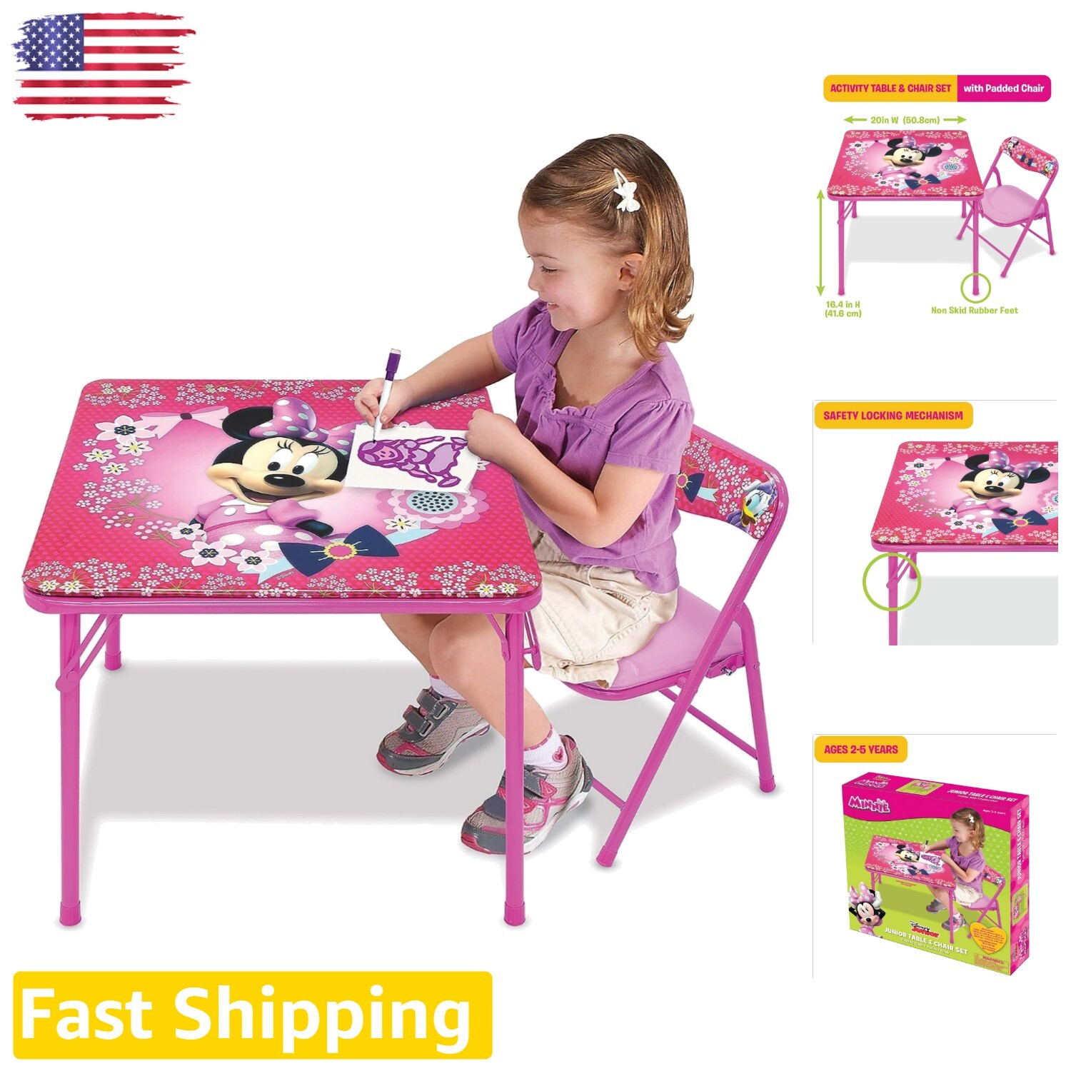 Engaging Disney Blossoms Bows Table Set for Ages 2-5