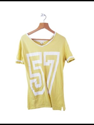 River Island Womens Short Sleeve Yellow Basic Tunic Top T-Shirt Size 8UK ( 57 )