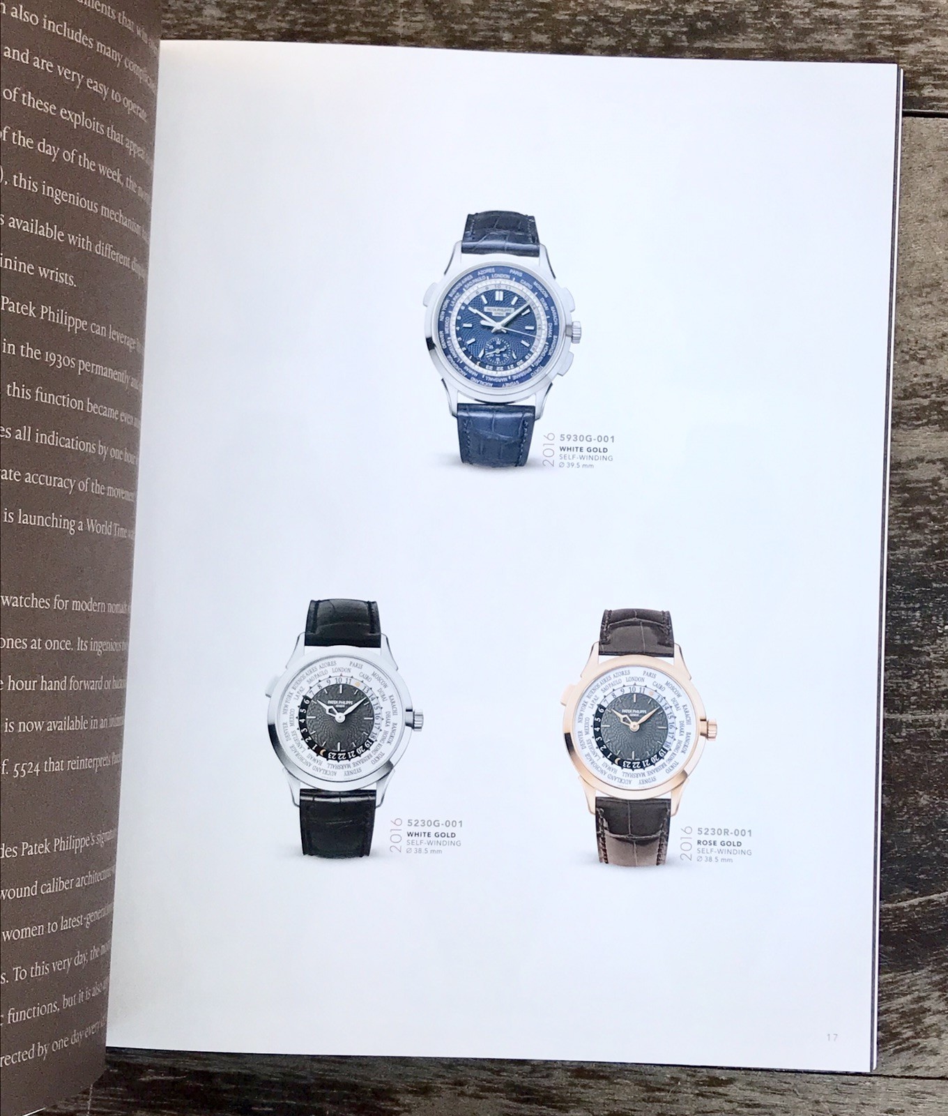 PATEK PHILIPPE 2016 Collection Catalog with Moon Phase Calatrava Nautilus OEM