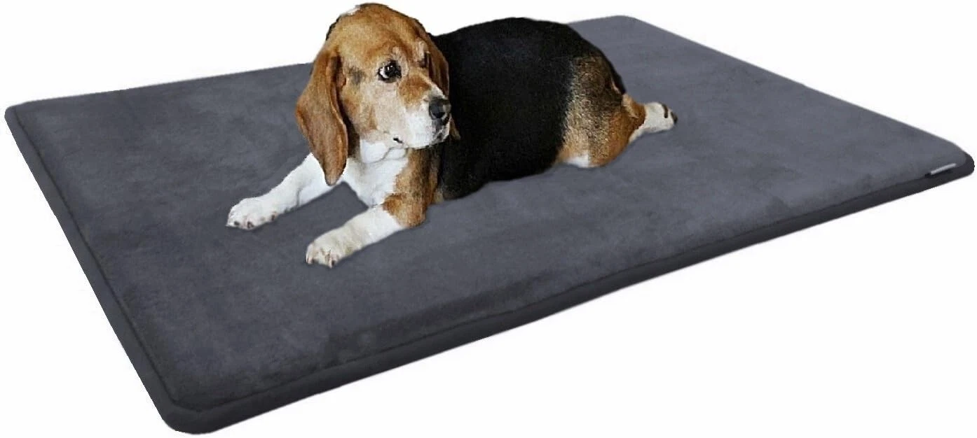 Dogbed4less Waterproof Memory Foam Pet Bed Mat Pillow Topper for Dog Crate