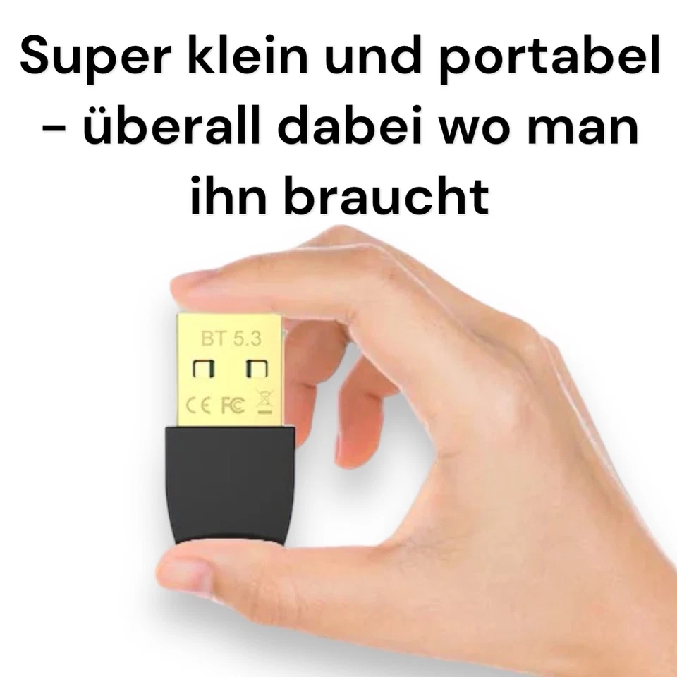 Dongle V 5.3 Bluetooth USB Adapter Stick Transmitter PC Laptop Notebook - Bild 4 von 4