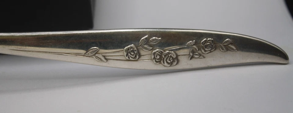 Cuchara para servir Heirloom Oneida Young Love de plata esterlina Foto 3 de 4