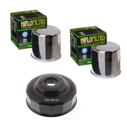 2x Hiflo Filtro Olio HF204C + Chiave per Honda CB 600 F Hornet