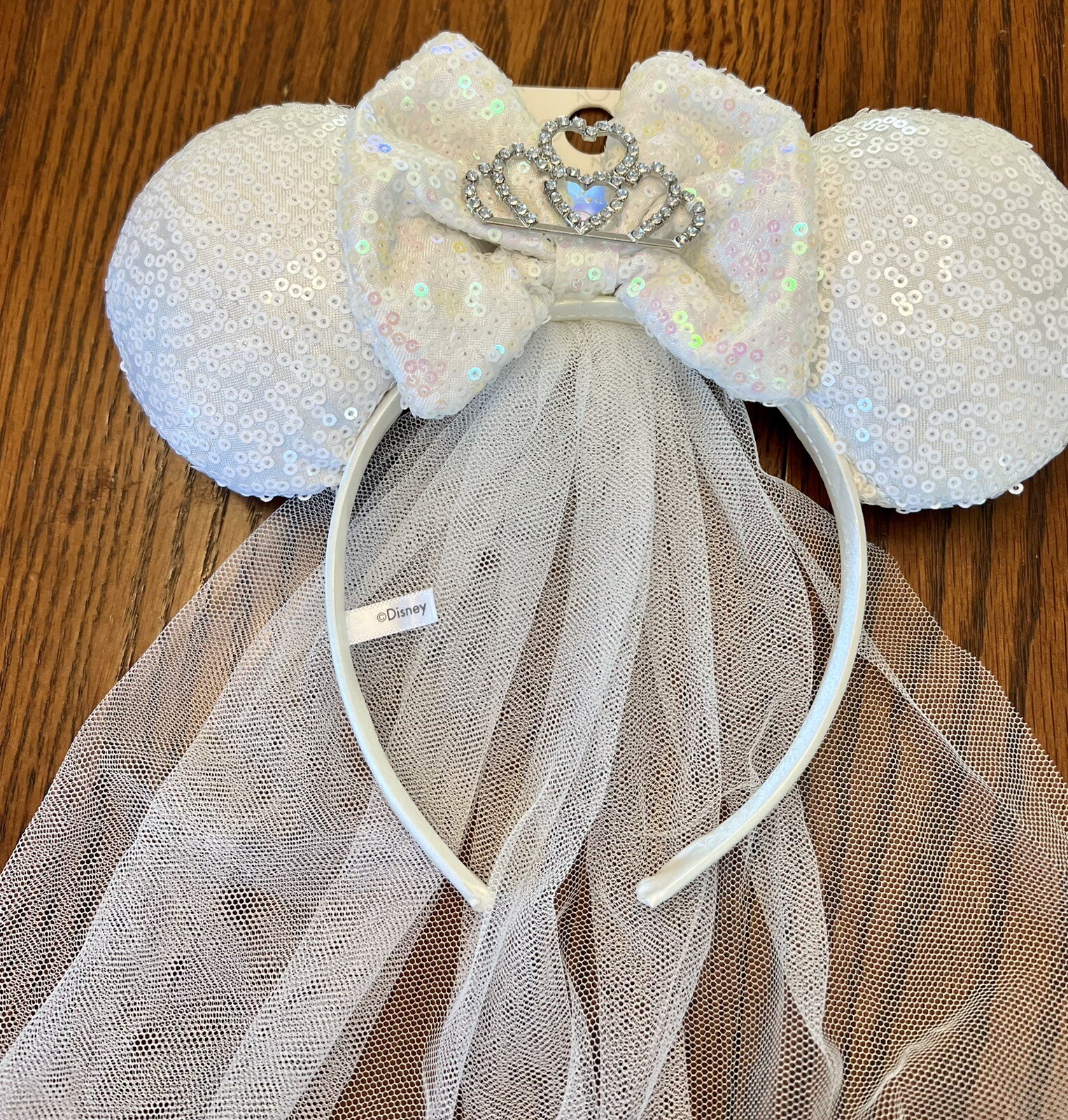 NEW Disney 100 Primark Exclusive Minnie Bride Ears Headband White Veil