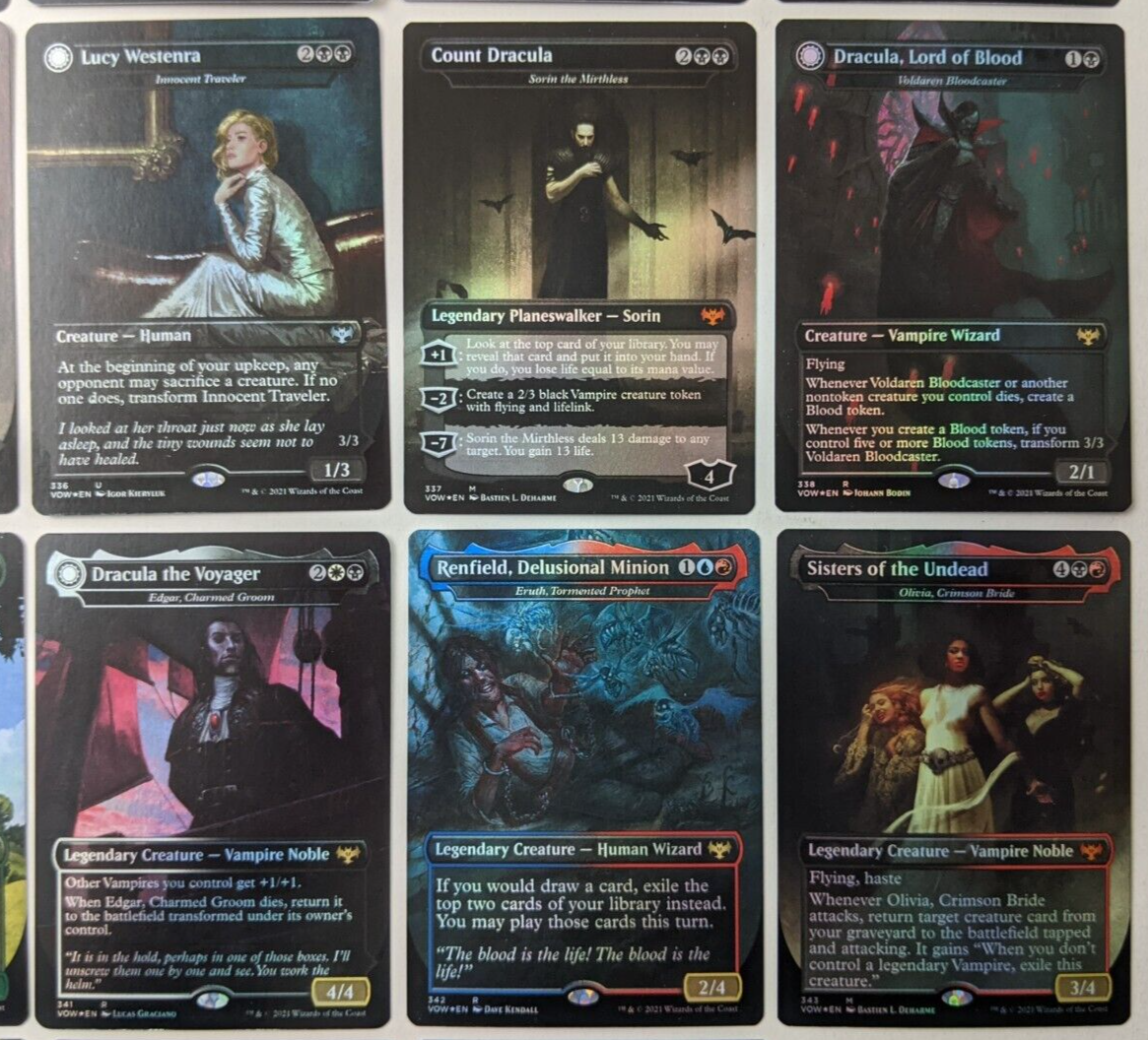 Dracula FOIL MTG Complete Set 18 Card Magic the Gathering