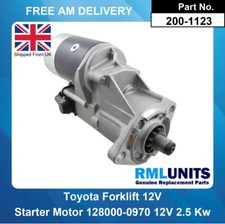 Starter Motor Fits Toyota Forklift 5FD20 6FD20 7FD20 128000-0970 12V 2.5KW