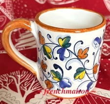 Italian Handmade Handpainted Ceramic Florence Tuscan Pottery Coffee Tea Mug New