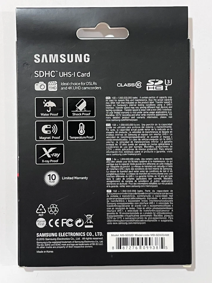 New Samsung 32GB PRO+ UHS-I SDHC U3 Memory Card (Class 10) MB-SD32D/AM - Image 3 of 4